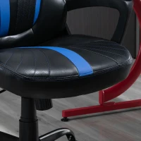 Vinsetto Racing Style Gaming Chair Ergonomic High Back Computer Office Chair PU Leather with 360° Swivel Rocking Adjustable Height Padded Armrest Blue(m-15)