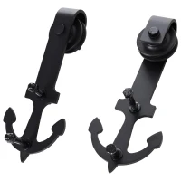 HOMCOM Boat Anchor Sliding Barn Door Track Kit Modern for Wooden Door(m-12)