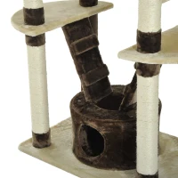 PawHut 71-inch Multilevel Condo Cat Tree Scratching House(m-11)