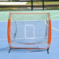 Soozier Baseball Net Softball Practice Hiting Pitching with Stand Frame For Kids & Adult(m-1)