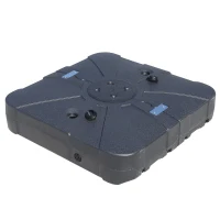 Outsunny Portable Umbrella Base Parasol Stand for Cantilever Umbrella Fill w/ Sand or Water Black(m-1)