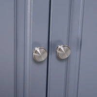 HOMCOM Rolling Kitchen Island on Wheels Ultility Cart with Drop-Leaf and Rubber Wood Countertop, Storage Drawer, Door Cabinet, Grey(m-10)