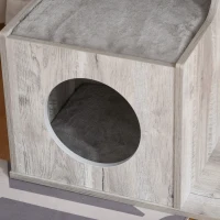 PawHut Cat Tree Climbing Activity Center with Scratching Post Condo Perch Cushions 34.75" H, Grey(m-11)