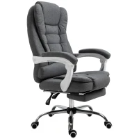 Vinsetto Home Office Chair Computer Chair with Retractable Footrest Adjustable Height Reclining Function Dark Gray(m-10)