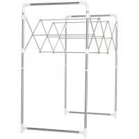 HOMCOM Multi-Purpose Garment Hanging Rack Foldable Laundry Drying Rack(m-8)