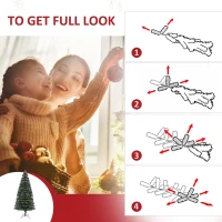 HOMCOM 7FT Pre-Lit Fiber Optic Arfiticial Christmas Tree with Star Tree Topper, Solid Metal Base, 280 Branch Tips, 6 Color LED Lights for Home and Holiday Decoration(m-5)