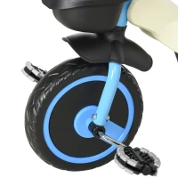 Qaba 3 Wheel Foldable Kids Tricycle Walking Toddler Bike for for 3-5 Year-old Boys & Girls Blue(m-15)