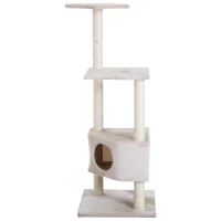 PawHut 51" Multi-Level Cat Tree with Hanging Toy(m-5)