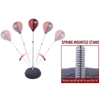 Soozier Adjustable Kids Training Boxing Punching Ball Bag Freestanding Portable Relieves Stress with Gloves(m-5)