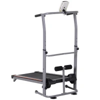 Soozier 2-in-1 Portable Manual Walking Treadmill Sit-up Station for Cardio Fitness Exercise(m-6)