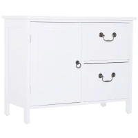 HOMCOM Storage Cabinet Floor Cabinet Drawer with Knob MDF(m-2)