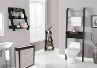 Monarch 24" 2-Tiered Bathroom Wall Mount Open Storage Shelf - Cappucino(m-3)