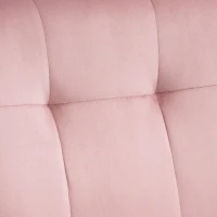 HOMCOM Upholstered Accent Chair Modern Winged Tufted Contemporary Single Sofa Chair with Rubber Wood Legs, Thick Padding Mid-Back, and Wings for Living Room Bedroom, Pink(m-8)