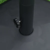 Outsunny Pentagonal Concrete Patio Umbrella Base with 2 Wheels for Easy Moving, Fitting Umbrella Poles of Φ1.25" - Φ2"(m-9)