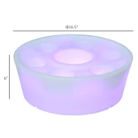 Outsunny Colorful Flash Light Up Atmosphere Party Decor Light Tableware for Party Bar(m-3)