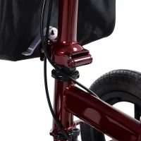 HOMCOM Knee Scooter for Foot Injuries in Adults with Basket Storage, Portable Folding Knee Walker Mobility Scooter for Medical Rehabilitation & Injuries, Red(m-9)