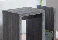 Monarch 24" Modern Wood Grain Side Accent Table with Magazine Storage - Grey Tones Finish(m-3)