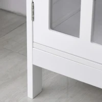 kleankin Contemporary Storage Cabinet, Cupboard Buffet Credenza with 2 Doors for Multifunction in Kitchen, Hallway, Living Room, White(m-13)