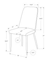 Monarch 2 Piece PU Leather Chrome Legged Modern Dining Chair Set - White(m-4)
