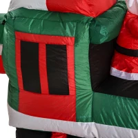 HOMCOM 5FT Christmas Inflatable Santa Claus Flying Helicopter with Built-in LED Lights, Outdoor Indoor Blow up Holiday Yard Decorations(m-15)