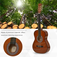 Soozier 36" Classical Guitar Birch Wood Guitar Set with Special Storage Bag for Child Beginners, Coffee(m-5)