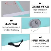 Soozier Inflatable Gymnastic Tumbling Mat Air Track Floor Yoga Cheerleading Exercise Pad(m-8)