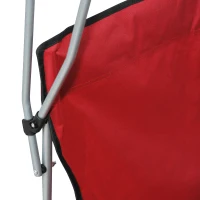 Outsunny Folding Camp Chair Outdoor Picnic Portable Armchair Sunshade w/Canopy(m-10)