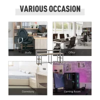 HOMCOM 2 Person Home Office Computer Desk Double PC Study Table Writing Workstation, with Elevated Monitor Rack, CPU Stand, Light Brown(m-6)