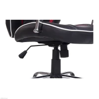 HOMCOM High Back Executive Racing Office Chair PU Leather Swivel Computer Desk Seat Black and Red(m-9)
