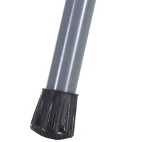 HOMCOM Foldable 3-Step Steel Ladder with Tool Tray  Handgrip  Anti-Slip Pads Grey and Black(m-8)