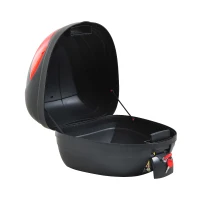 HOMCOM Detachable Scooter Motorcycle Trunk 35L Tour Tail Carrier Lockable Black(m-5)