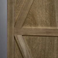 HOMCOM 4 Panel Folding Room Divider, 5.5ft Tall Freestanding Paulownia Wood Wall Divider Panels for Indoor Bedroom Office, Brown(m-13)