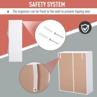 HOMCOM 3 Wooden Shelf Storage Organizer Children and Students(m-5)