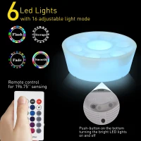 Outsunny Colorful Flash Light Up Atmosphere Party Decor Light Tableware for Party Bar(m-4)