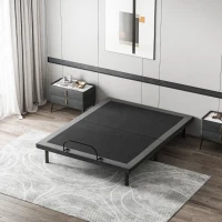 HOMCOM Queen Adjustable Bed Frame, Ergonomic Zero Gravity Power Bed Base with Head and Foot Incline, Memory, and Wireless Remote, Grey(m-8)