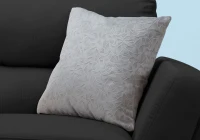 Monarch 18" x 18" Floral Velvet Decorative Throw Pillow (1 pc) - Light Grey(m-2)