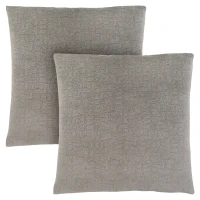 Monarch 18" x 18" Mosaic Velvet Decorative Throw Pillow (Set of 2) - Grey(m-1)