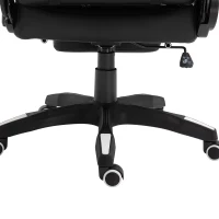 Vinsetto Executive Racing Chair Adjustable Padded Seat with Wheels Black/ White(m-11)