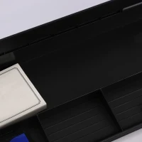 Vinsetto Desk Organizer Monitor Riser with 2 Groove 4 Cabinet Glass Panel Office(m-8)