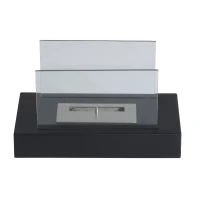 HOMCOM Portable Table Top Fireplace Firebox Bio Ethanol Burner Heater(Black)(m-4)