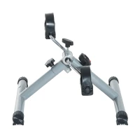 Soozier Cardio Mini Cycle Arm Leg Exercise Pedal Bike with LCD Display Home Gym Workout Trainer(Grey)(m-7)