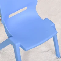 HOMCOM 5 Pieces Kids Table and Chair Set Toddler Plastic Play Activity Set with Stackable Chairs, Multicolor(m-9)