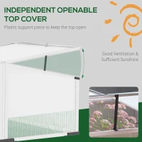 Outsunny Aluminium Cold Frame Greenhouse Kit Raised Planter Box with Opening Top, Silver(m-5)