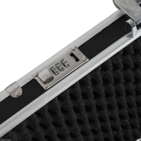 HOMCOM 43.7” Hard Gun Guard Case Rifle Storage Travel Carry Pistol Handgun Shotgun Lockable Black(m-6)