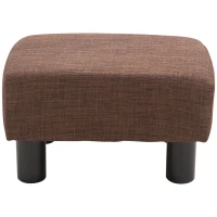 HOMCOM 15” Rectangular Linen Padded Ottoman Footrest Stool Modern Entryway Living Room Seat Chair(m-3)