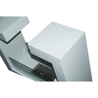 HOMCOM Bioethanol Fireplace Stove Fireplace Freestanding Tempered Glass Stainless Steel White(m-6)