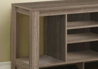 Monarch 48" Reclaimed Wood-Look Contemporary TV Console Stand with Open Concept Storage and Adjustable Shelves - Dark Taupe(m-3)