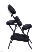 HomCom 3" Foam Portable Massage Chair PU Leather Spa Beauty Chair Black(m-5)