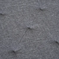 HOMCOM 32" Tufted Upholstered Storage Ottoman Bench X Leg Bed Bench with Organizer Padded Piano Keyboard Seat Grey(m-8)