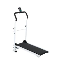 Soozier Foldable Manual Walking Treadmill Health Fitness Equipment Cardio Workout Machine w/ Wheels Home Gym(m-2)